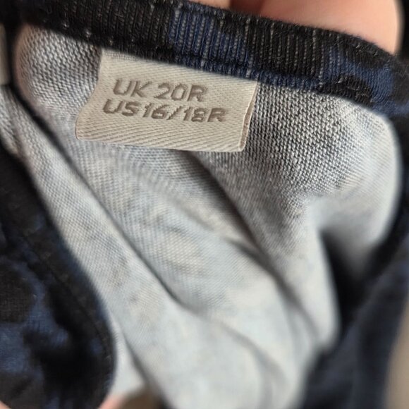 Boden Long Sleeve Midi Dress V Neck Dark Blue Women's Size 16/18R Modest Strech - Picture 8 of 9